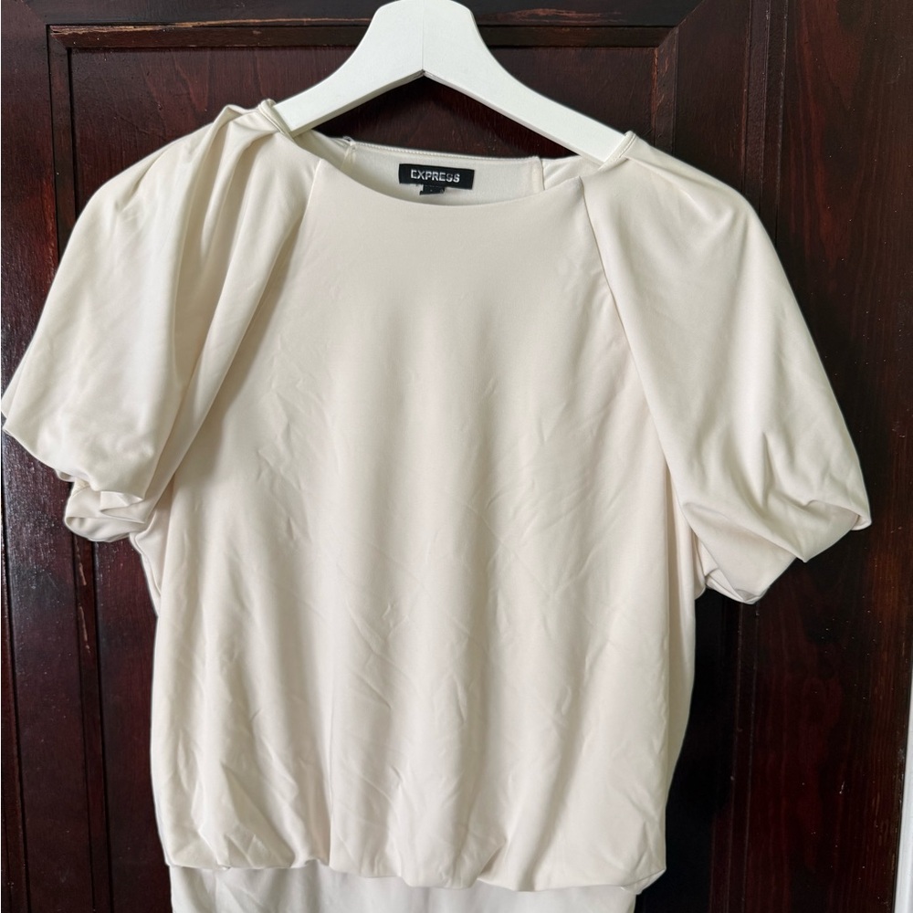 Express Women's Cream Blouse
